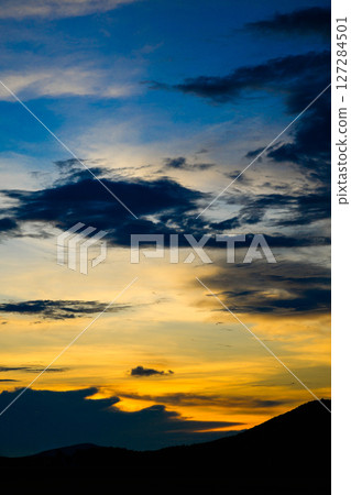 sunset sky with clouds 127284501
