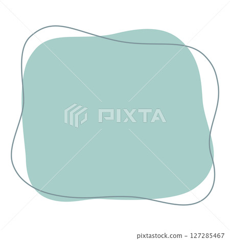 Simple fluid shapes. Vector illustration in a frame in dull colors. 127285467