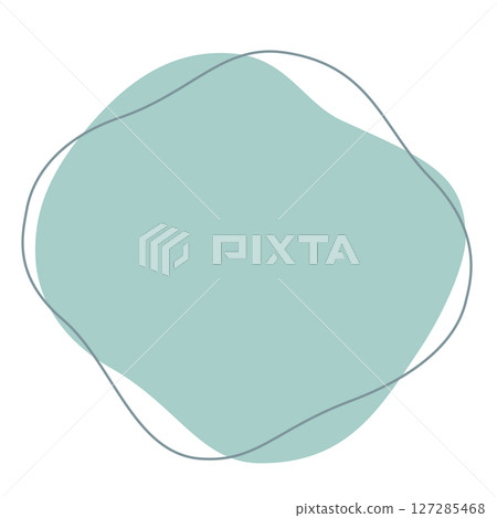 Simple fluid shapes. Vector illustration in a frame in dull colors. 127285468