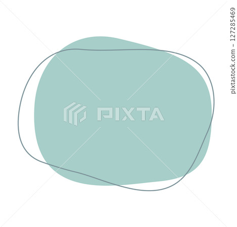 Simple fluid shapes. Vector illustration in a frame in dull colors. Simple fluid shapes. Vector illustration in a frame in dull colors. 127285469