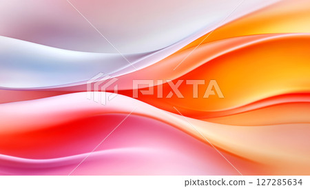 Colorful abstract waves flowing gently creating smooth shapes 127285634