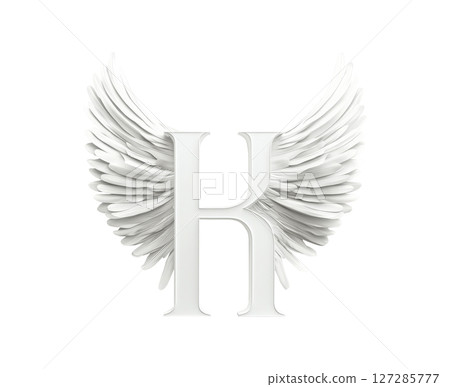 White letter K with wings 127285777