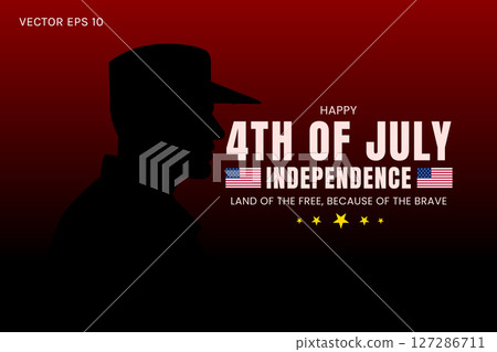 Happy 4th of July Independence Patriotic Art 127286711