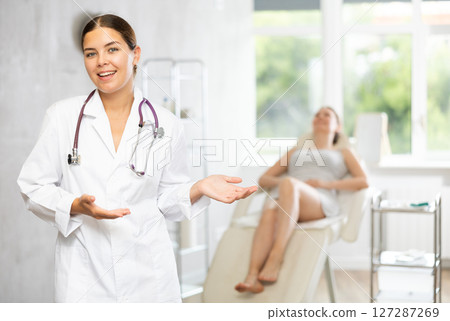 Doctor represents services provided in medical clinic 127287269