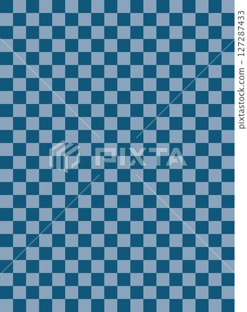 Indigo checkered pattern 127287433