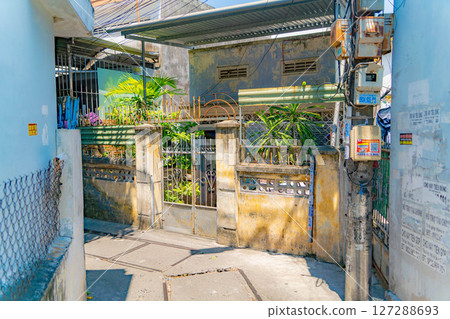 The streets of a small town. 127288693