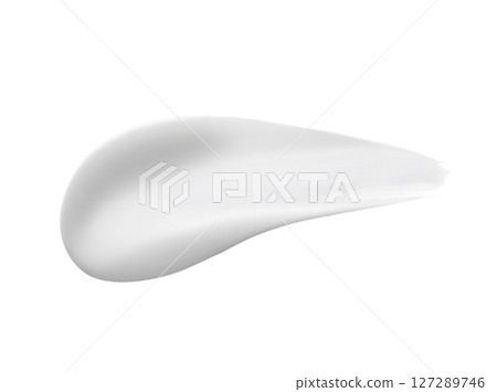 White cosmetic cream smear texture on a white White cosmetic cream smear texture on a white 127289746