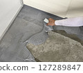 Bond application during long sheet replacement work on a balcony of a condominium 127289847