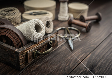 Tools and accessories for handicrafts or gift wrapping 127290969