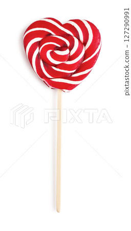 Heart lollipops candy on a stick Heart lollipops candy on a stick 127290991