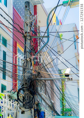 The chaos of electrical wires. 127291338