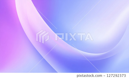Vibrant iridescent abstract composition of flowing ribbons and gradients, capturing ethereal beauty with soft movement and glossy texture, perfect for modern visual art. 127292373