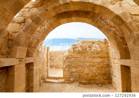 View of the ruins of Avdat, in the Negev Desert, Southern Israel 127292936