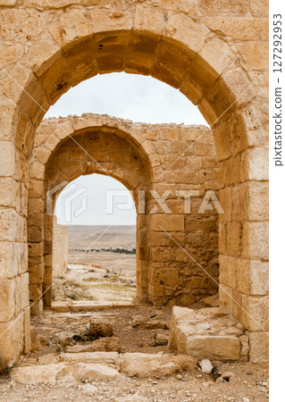 View of the ruins of Avdat, in the Negev Desert, Southern Israel View of the ruins of Avdat, in the Negev Desert, Southern Israel 127292953