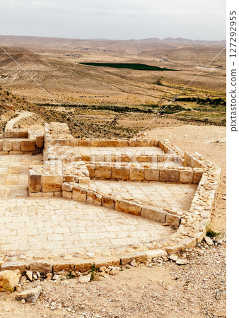 View of the ruins of Avdat, in the Negev Desert, Southern Israel 127292955