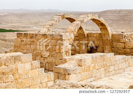 View of the ruins of Avdat, in the Negev Desert, Southern Israel 127292957
