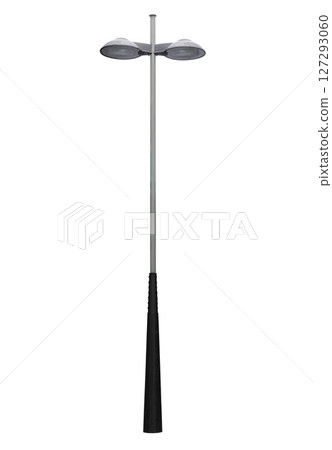 Street lamppost, isolated over white 127293060