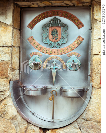 Experience free wine at Fuente del Vino on the Camino de Santiago for weary pilgrims Experience free wine at Fuente del Vino on the Camino de Santiago for weary pilgrims 127293176