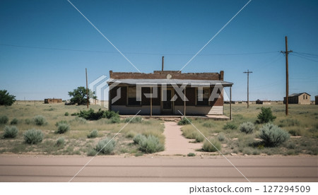 Desert Ghost Town Stands Alone 127294509
