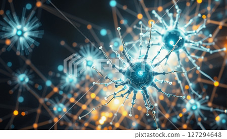 Luminous Virus Network In Darkness 127294648