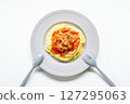 Meat pasta presentation 127295063