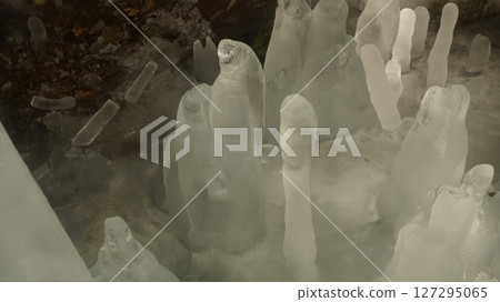 Ice bamboo shoots at Yokotani Gorge Ice bamboo shoots at Yokotani Gorge 127295065