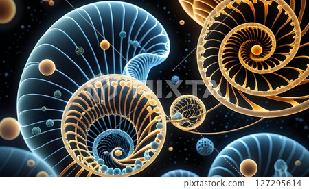 Cosmic DNA Spirals In Motion 127295614