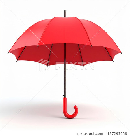 Red Umbrella on White Background Red Umbrella on White Background 127295938