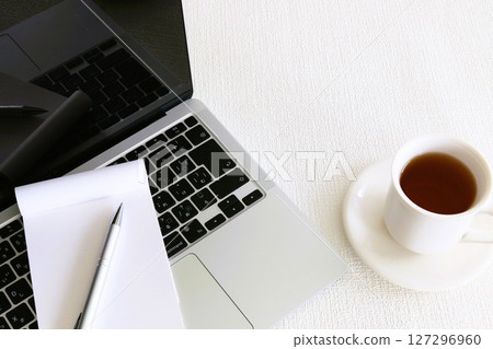 Business desk work office work coffee time break time break 127296960