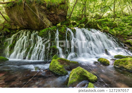 初夏秋田縣尼卡保市的元崎伏ry龍和元崎河流量 初夏秋田縣尼卡保市的元崎伏ry龍和元崎河流量 127297057