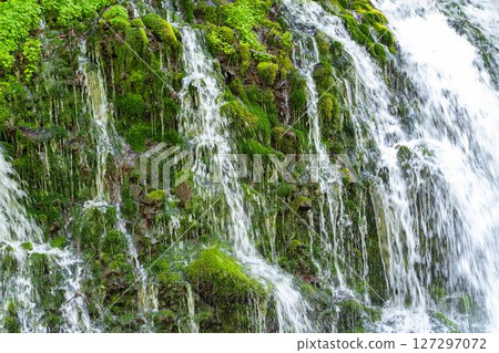 初夏秋田縣尼卡保市的元崎伏ry龍和元崎河流量 127297072