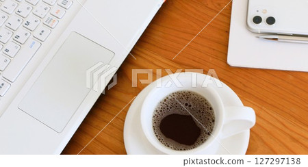 Business banner material Desk work Office work Coffee time Break time Break 2:1 Business banner material Desk work Office work Coffee time Break time Break 2:1 127297138