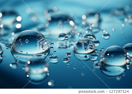 清爽的水下泡泡表情 127297324