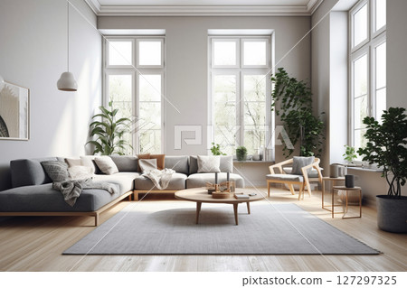 自然明亮的北歐風格客廳 127297325