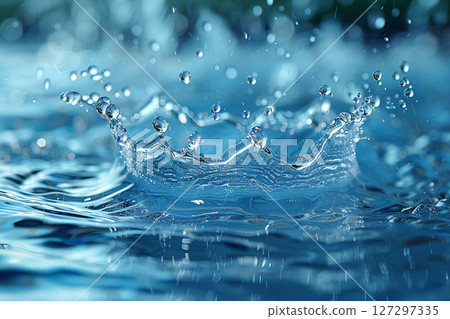 The splash of a water droplet The splash of a water droplet 127297335