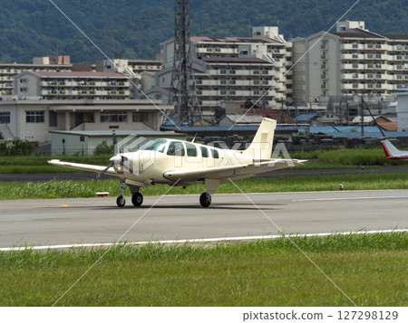 A light aircraft landing at Yao Airport 127298129