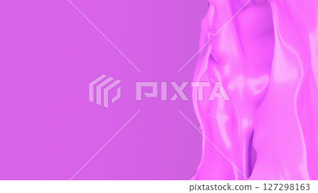 The Pink liquid splash for Abstract Background image 3d Rendering. 127298163