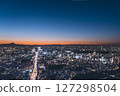 黃昏時分的東京市中心城市景觀 127298504