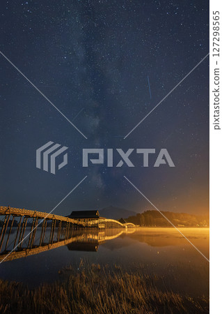青森縣 鶴之舞大橋和岩木山上的銀河 10 127298565