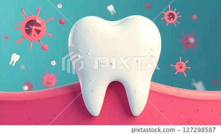 The tooth is not even in Disna and the topic of caries and protection from bacteria 127298587
