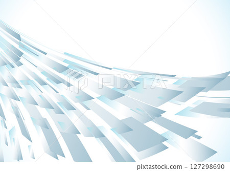 Business background material: high-tech gray blue futuristic geometric simple three-dimensional effect 127298690