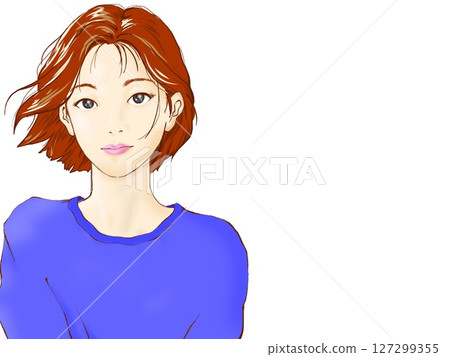 微笑的女孩(右邊距) 微笑的女孩(右邊距) 127299355