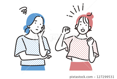 Positive and negative women set 127299531