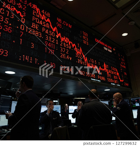 [Illustration] Stock market crash 127299632