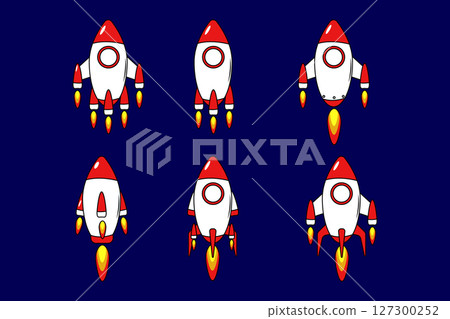 Cute Rocket Shape Illustration Cute Rocket Shape Illustration 127300252