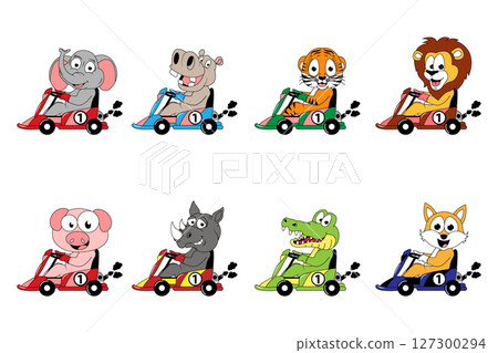 Animal Cartoon Ride Gocart Animal Cartoon Ride Gocart 127300294