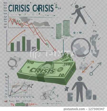 [Illustration] Economic collapse 127300347
