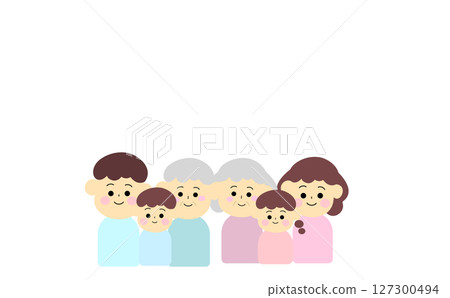 一對老年夫婦和他們的孩子的例子 127300494