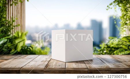 用於品牌模型的白色立方體 127300756