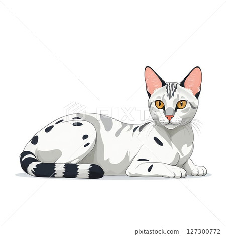 埃及貓躺著休息 埃及貓躺著休息 127300772
